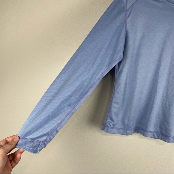 Patagonia Blue Long Sleeve Capilene Crew Neck Top Size Large - Picture 2 of 7